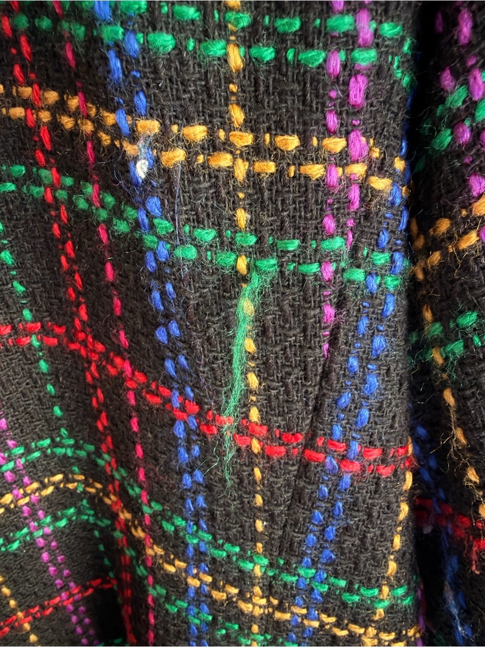 VINTAGE WORTHINGTON RAINBOW TWEED BLAZER - Picture 4 of 4